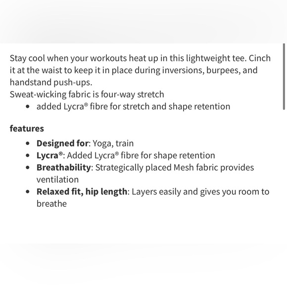 Lululemon Women’s Find Focus Short Sleeve Shirt Twillines Ice Grey Black sz 6 - Picture 9 of 9